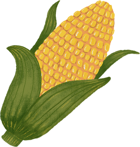 Painterly Kwanzaa Corn Object